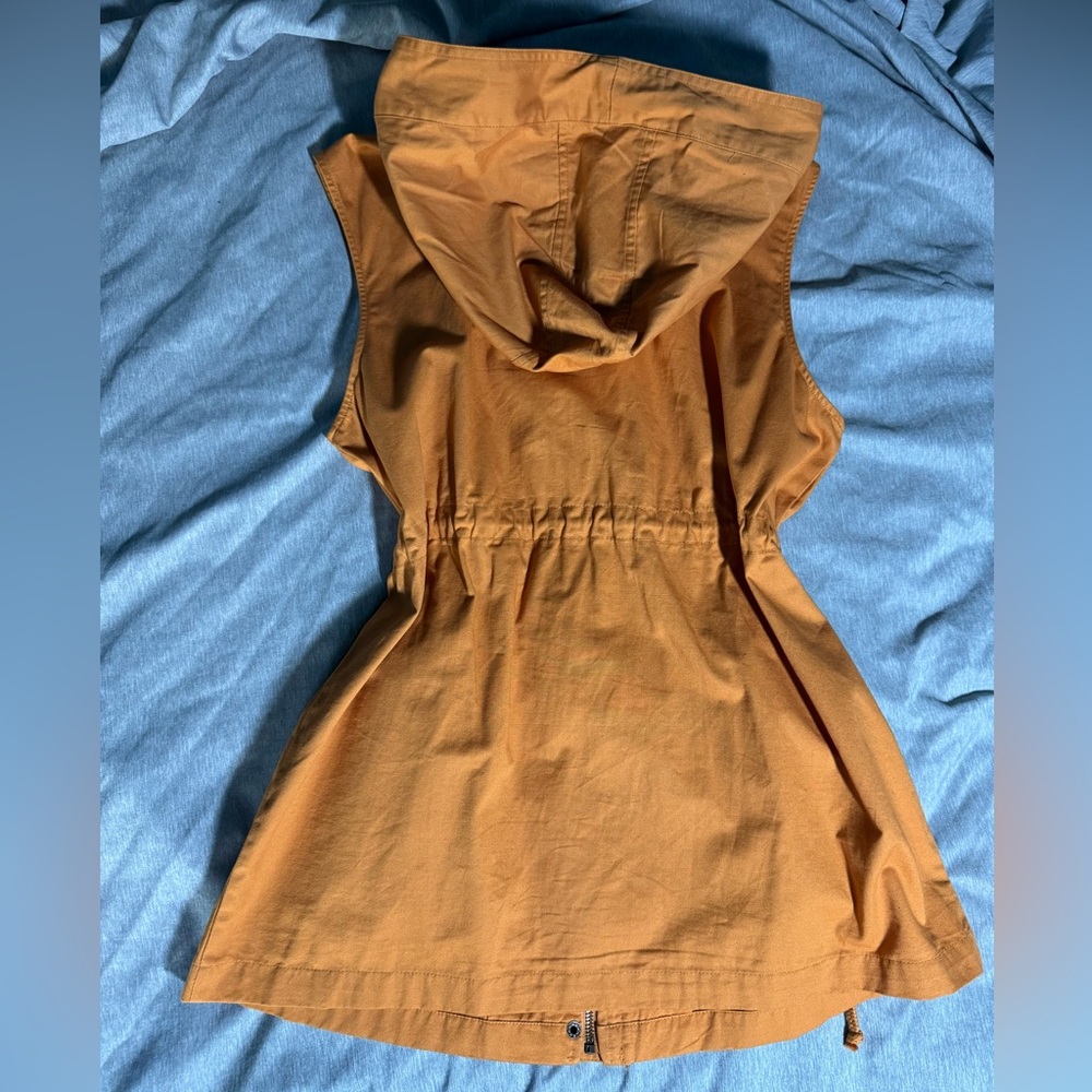 Zara Zenana Outfitters Marigold Hooded Women's Utility Vest- Size Medium - Picture 2 of 10